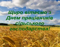 17 листопада – День працівників сільського господарства